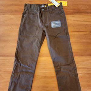 Twill slim brown pants size 6 boys